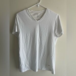 GAP White V-Neck Short Sleeve Tee